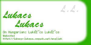 lukacs lukacs business card